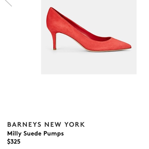 NWOT Barneys New York Milly Red Suede Pumps 👠 - Picture 2 of 8
